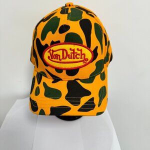 Von Dutch Orange Camo Snapback Hat Hollywood